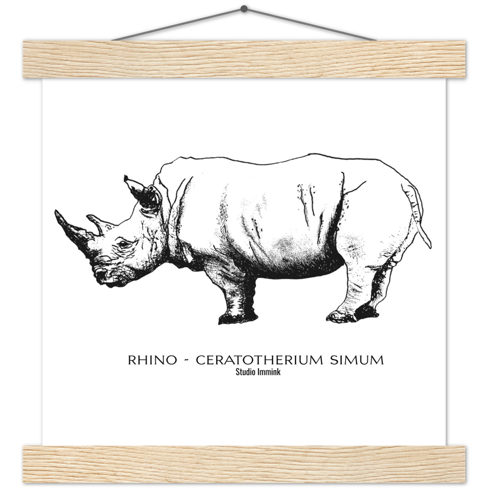 RHINO – Print with poster hanger - Studio Immink