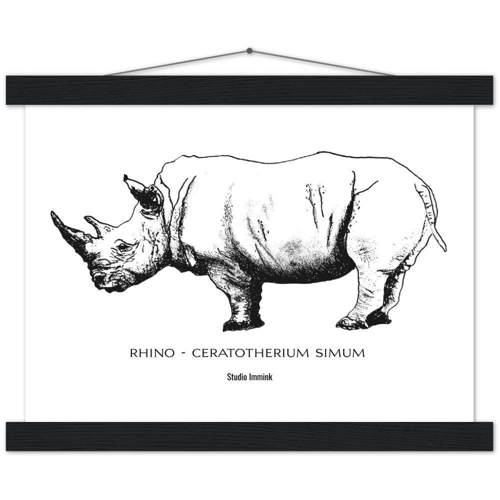 RHINO hanger Studio with Immink – Print poster -