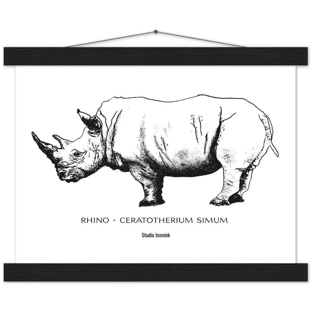 RHINO – Print with poster hanger - Studio Immink