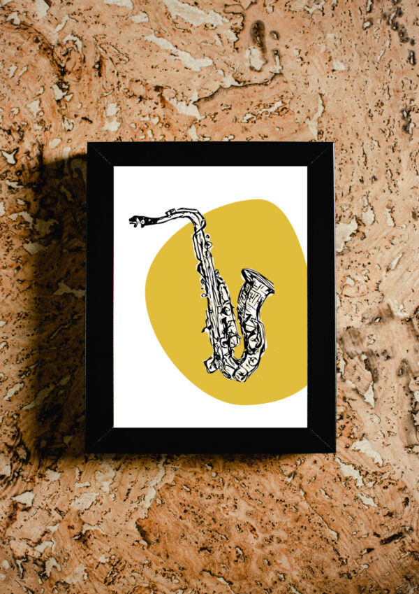 SAXOPHONE - Print Yellow Ochre - Image 4