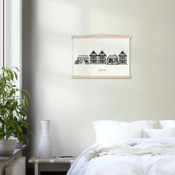 fachwerkhaus german house vakwerkhuis tekening drawing art wall art studio immink